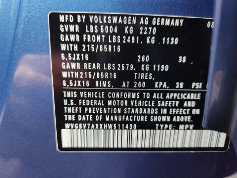 2017 Volkswagen Tiguan 2.0T S 4Motion