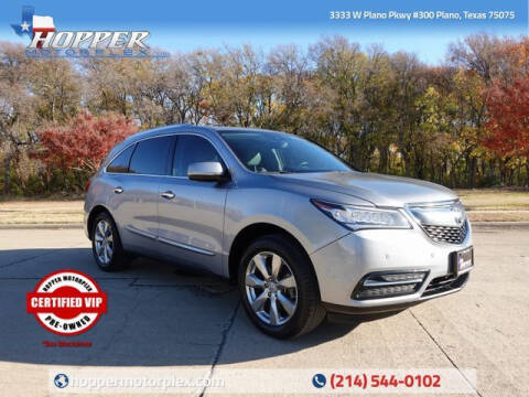 2016 Acura MDX for sale at HOPPER MOTORPLEX in Plano TX