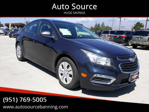 2016 Chevrolet Cruze Limited for sale at Auto Source in Banning CA