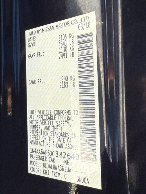 2018 Nissan Maxima Platinum