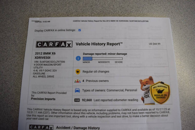 2012 BMW X6 xDrive50i
