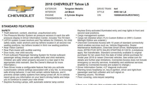 2018 Chevrolet Tahoe LS