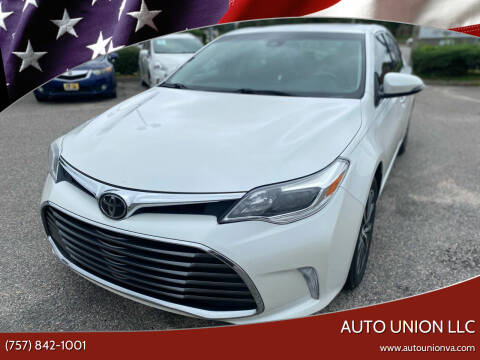 2018 Toyota Avalon for sale at Auto Union LLC in Virginia Beach VA