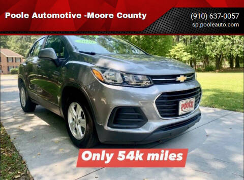 2020 Chevrolet Trax for sale at Poole Automotive in Laurinburg NC