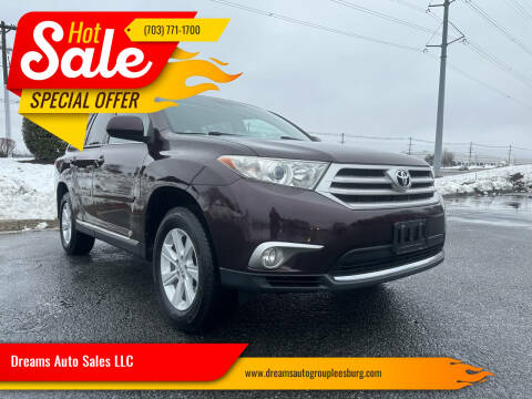 2013 Toyota Highlander for sale at Dreams Auto Sales LLC in Leesburg VA