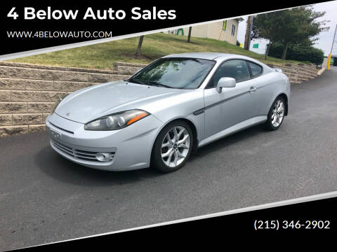 2007 Hyundai Tiburon for sale at 4 Below Auto Sales in Willow Grove PA