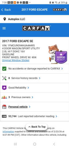 2017 Ford Escape SE