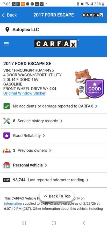 2017 Ford Escape SE