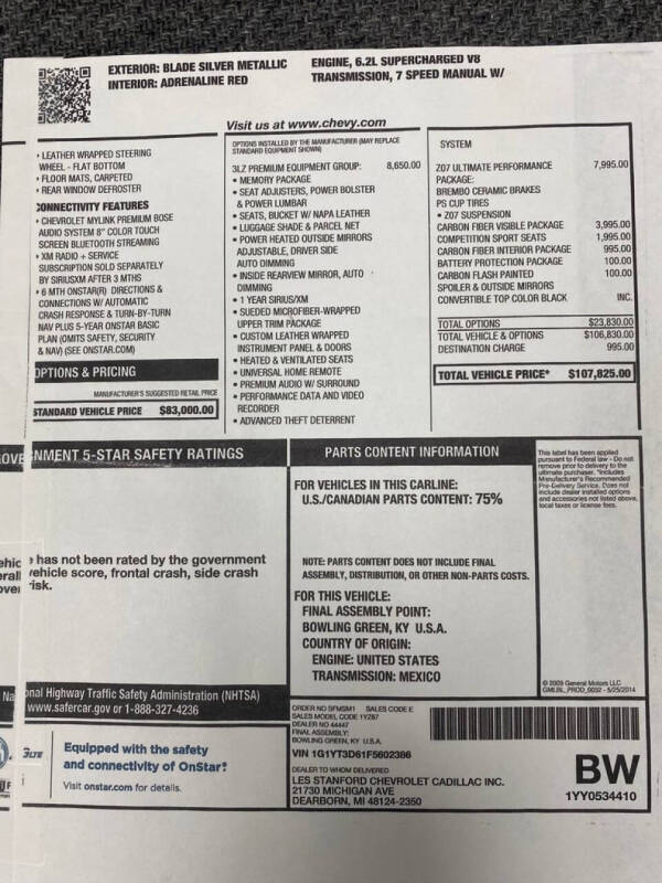 2015 Chevrolet Corvette