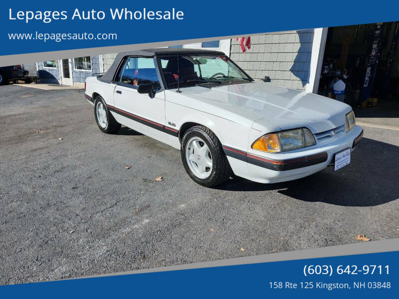 1991 Ford Mustang for sale at Lepages Auto Wholesale in Kingston NH