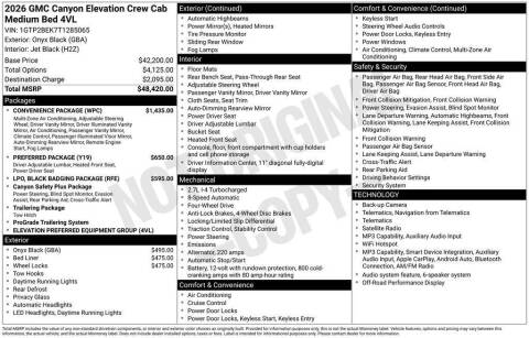 2026 GMC Canyon Elevation