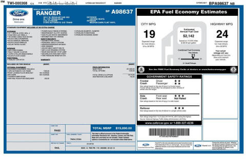 2011 Ford Ranger XL
