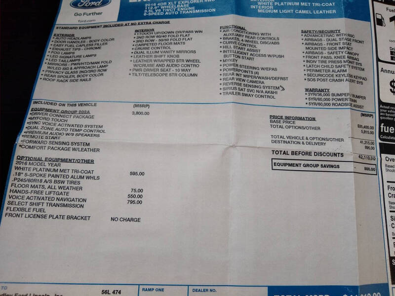 2016 Ford Explorer XLT