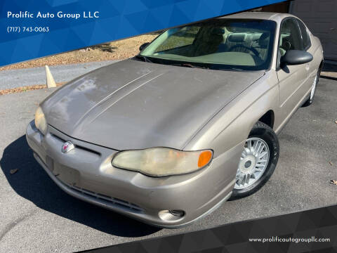 2002 Chevrolet Monte Carlo for sale at Prolific Auto Group LLC in Highspire PA