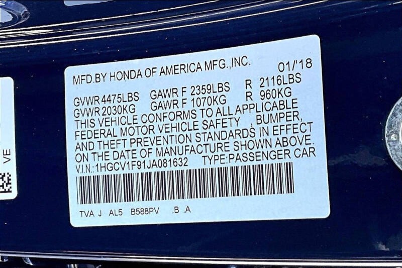 2018 Honda Accord EX