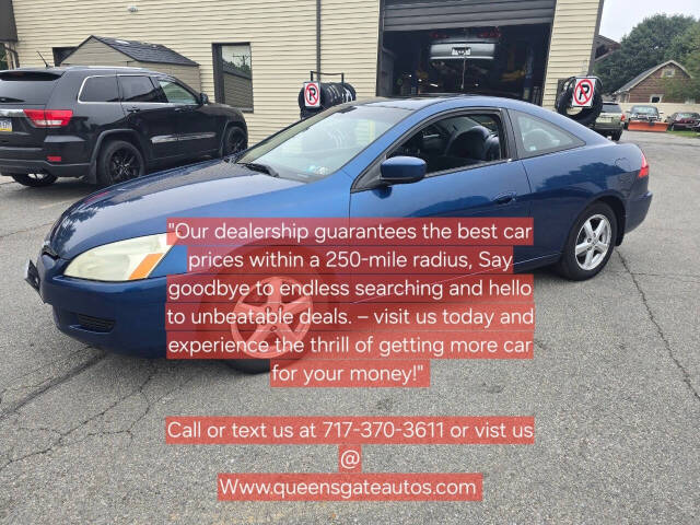 2003 Honda Accord for sale at QUEENSGATE AUTO SALES in York, PA