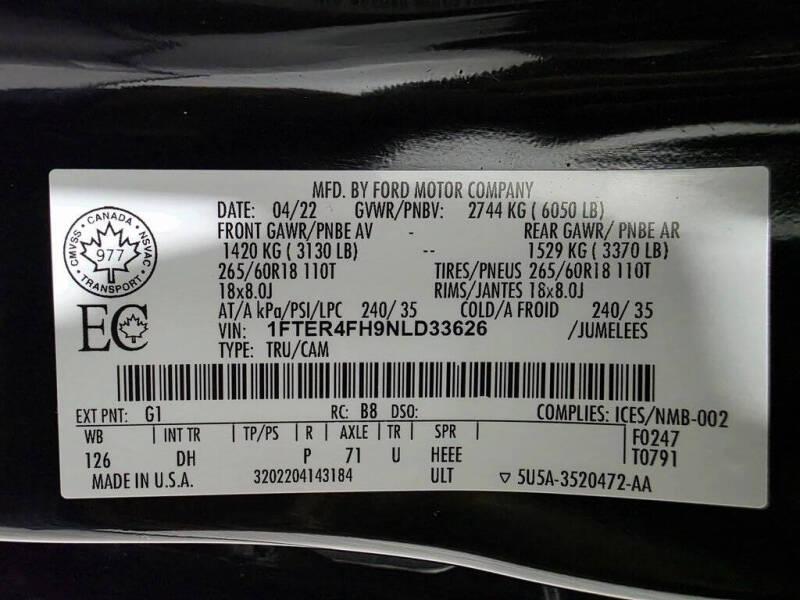 2022 Ford Ranger Lariat