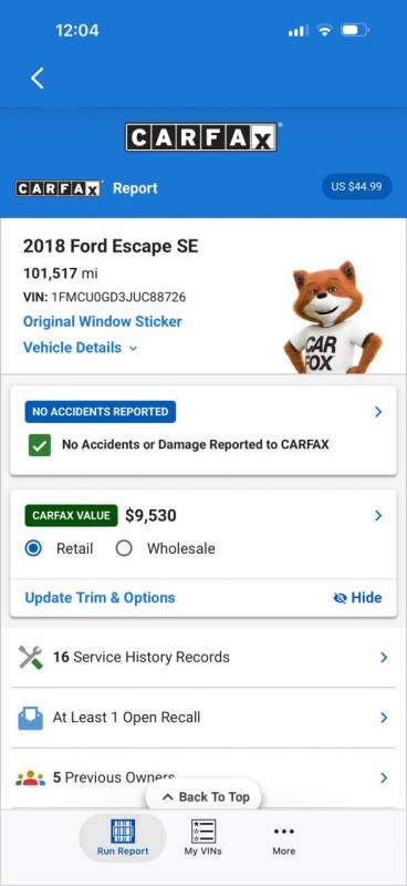 2018 Ford Escape SE