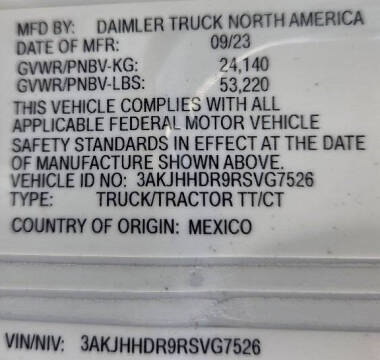 2024 Freightliner Cascadia 126