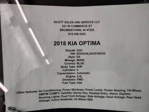 2018 Kia Optima EX
