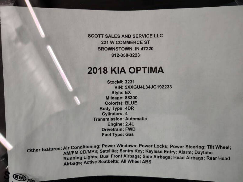 2018 Kia Optima EX