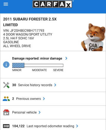 2011 Subaru Forester 2.5X Limited