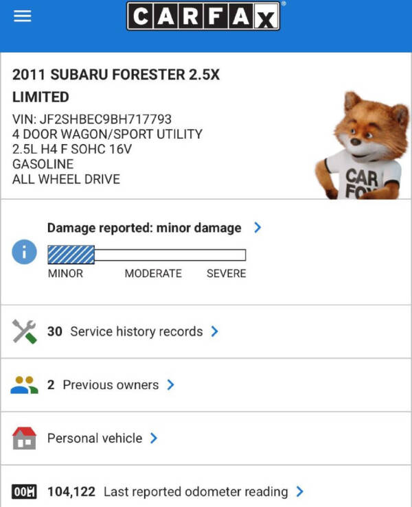 2011 Subaru Forester 2.5X Limited