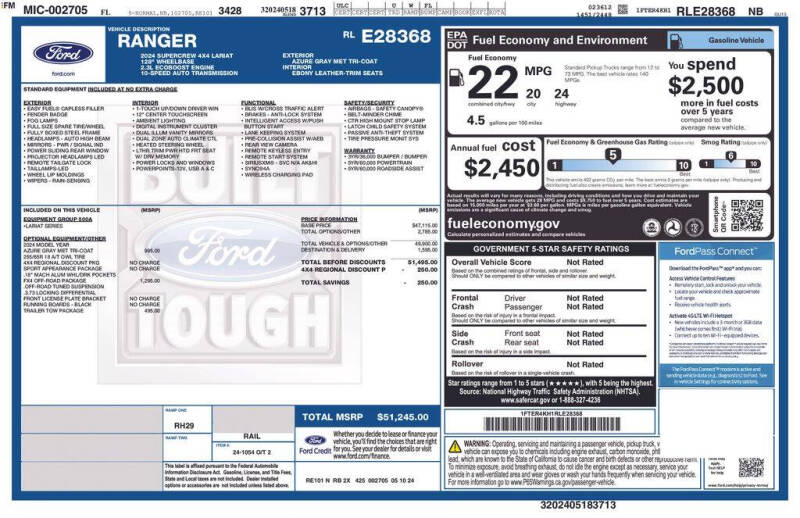 2024 Ford Ranger Lariat