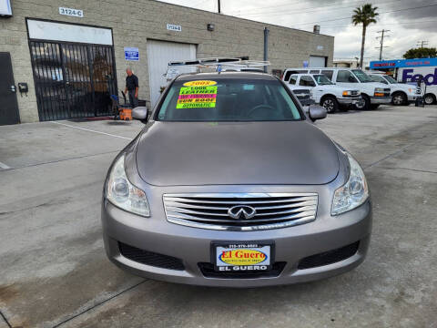 2008 Infiniti G35 for sale at El Guero Auto Sale in Hawthorne CA