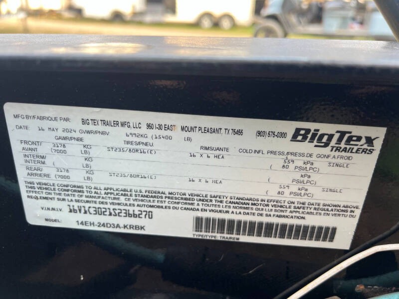 2025 Big Tex Trailer 24' EQUIPM HAULER