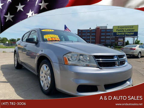 2013 Dodge Avenger for sale at A & D Auto Sales in Joplin MO
