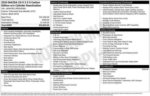 2024 Mazda CX-5 2.5 S Carbon Edition