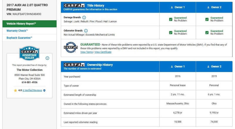 2017 Audi A6 2.0T quattro Premium