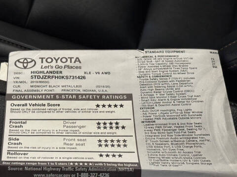 2019 Toyota Highlander XLE