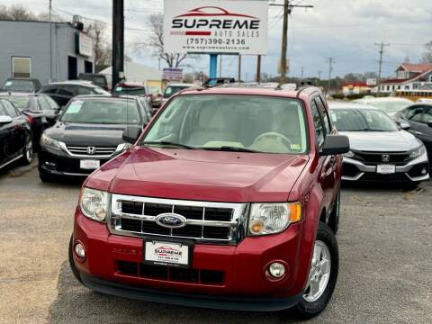 2012 Ford Escape for sale at Supreme Auto Sales in Chesapeake VA