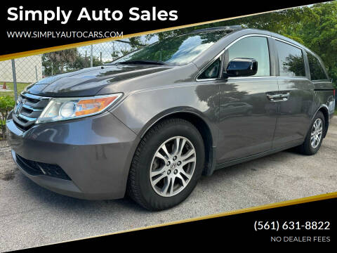 2011 Honda Odyssey for sale at Simply Auto Sales in Palm Beach Gardens FL