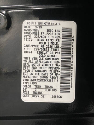 2019 Nissan Rogue SV