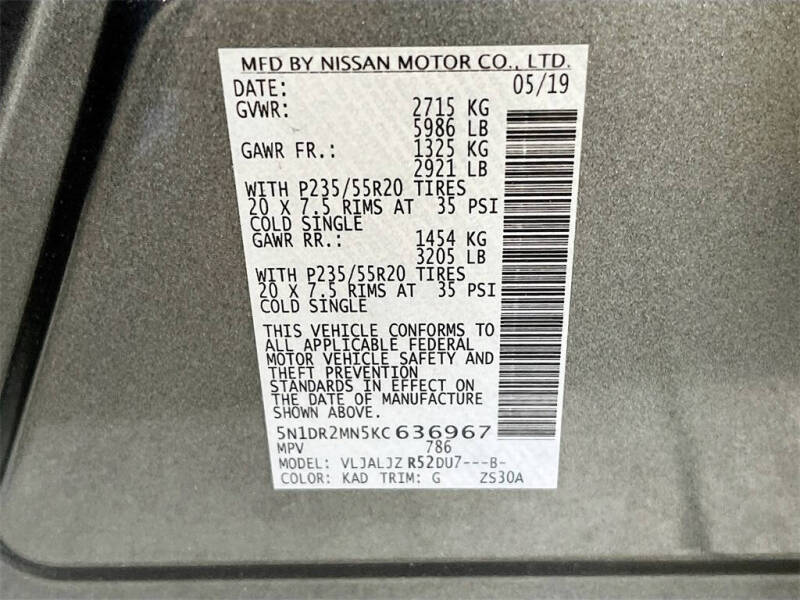 2019 Nissan Pathfinder Platinum