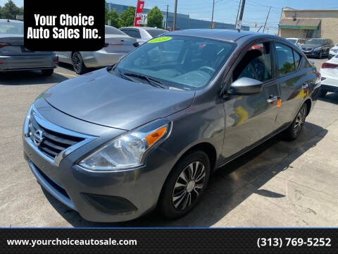 2018 Nissan Versa for sale at Your Choice Auto Sales Inc. in Dearborn MI