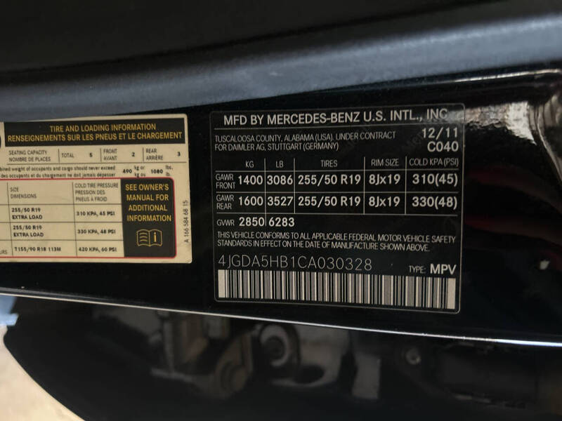 2012 Mercedes-Benz M-Class ML 350