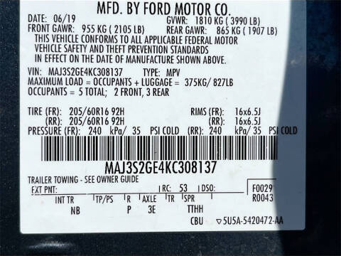 2019 Ford EcoSport SE