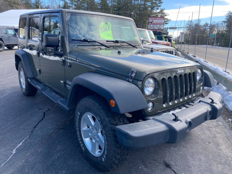2016 Jeep Wrangler Unlimited for sale at Route 4 Motors INC in Epsom NH