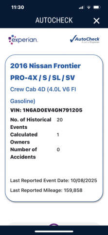 2016 Nissan Frontier SV