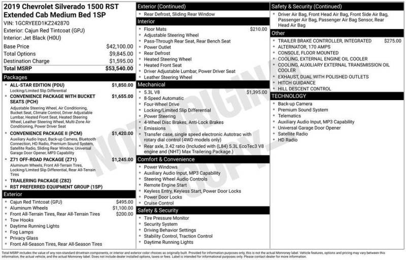 2019 Chevrolet Silverado 1500 RST