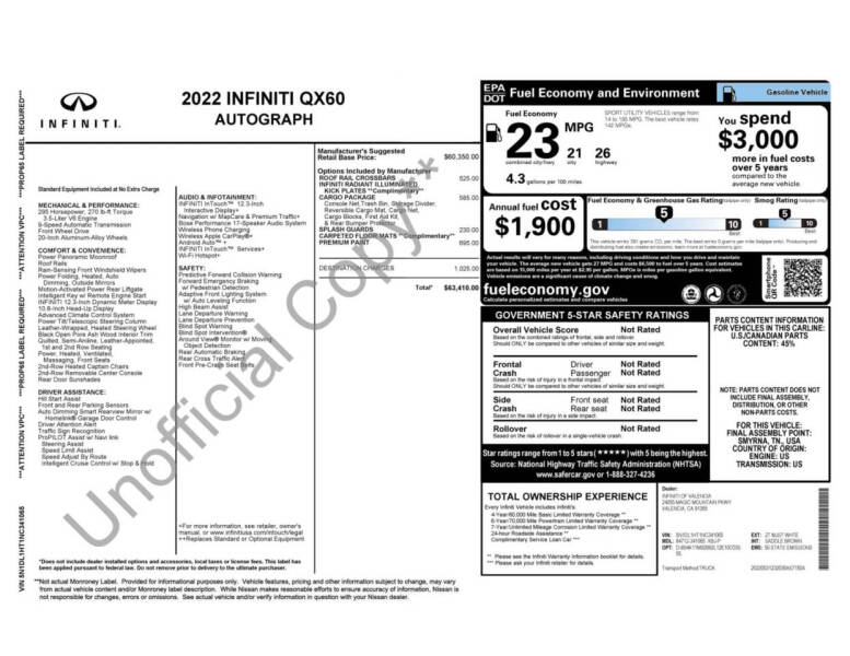 2022 Infiniti QX60 Autograph
