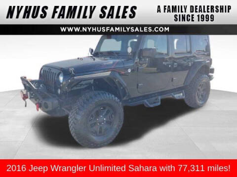 2016 Jeep Wrangler Unlimited for sale at Nyhus Family Sales in Perham MN