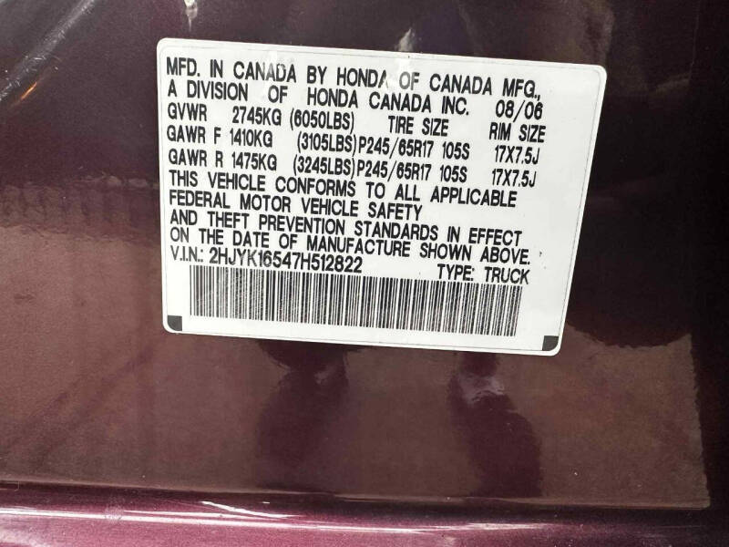 2007 Honda Ridgeline RTL