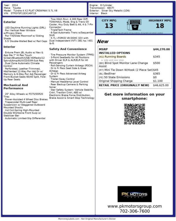 2014 Toyota Tundra Platinum
