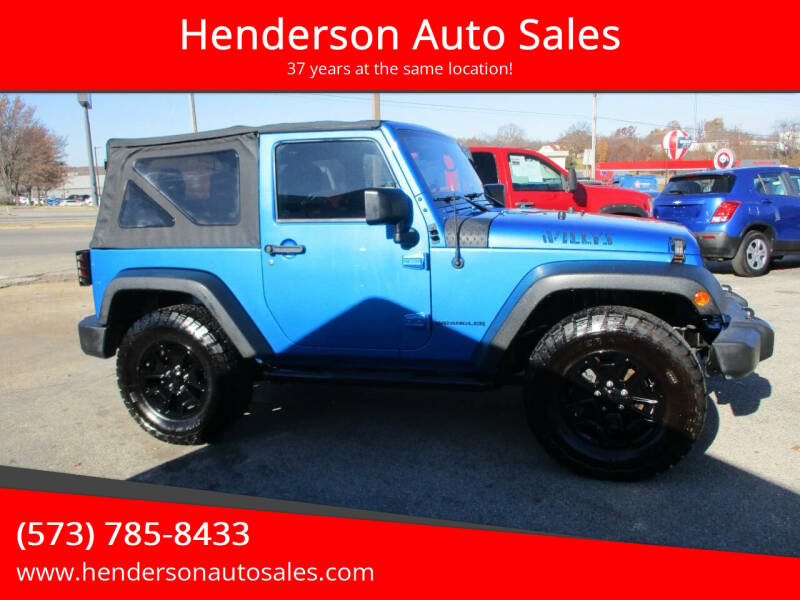 2015 Jeep Wrangler for sale at Henderson Auto Sales in Poplar Bluff MO