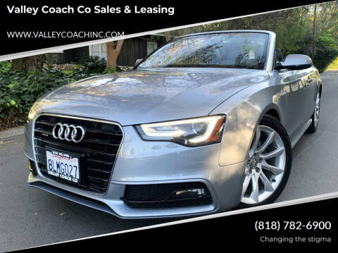 2015 Audi A5 for sale at Valley Coach Co Sales & Leasing in Van Nuys CA